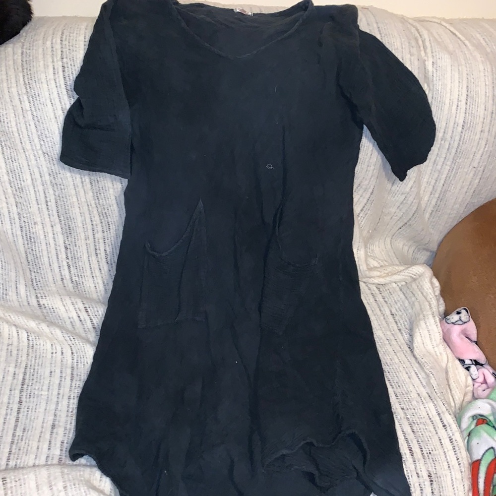 Spirithouse black 100% cotton dress